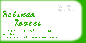 melinda kovecs business card